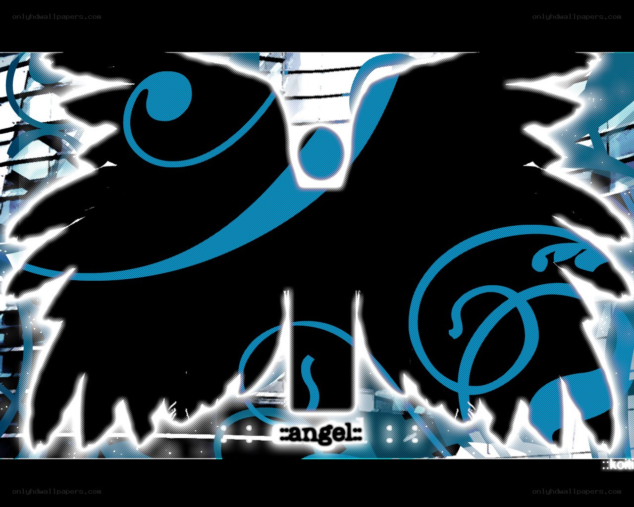 abstract blue and black design