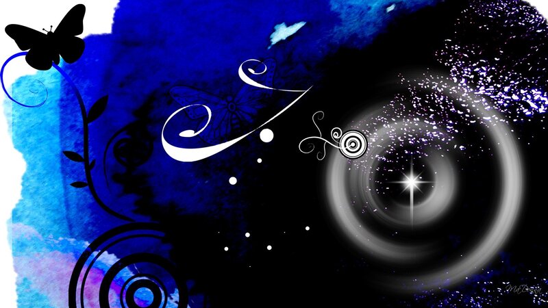 Abstract Blue and Black Design — Dreamy