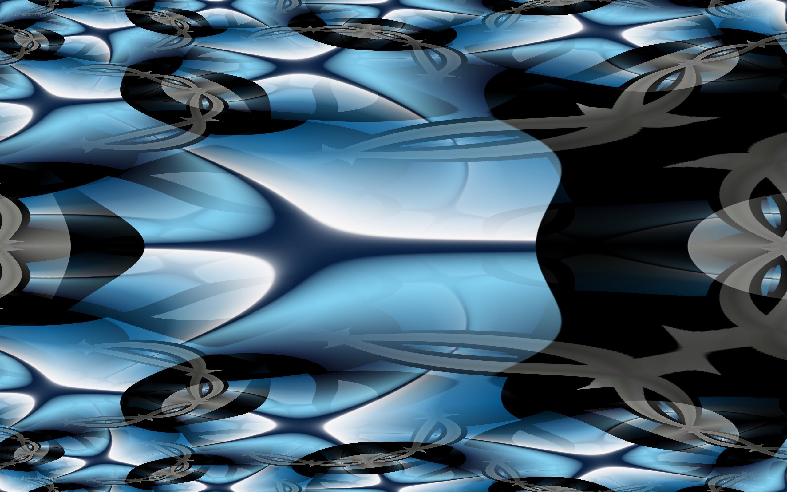 Abstract blue and black pattern