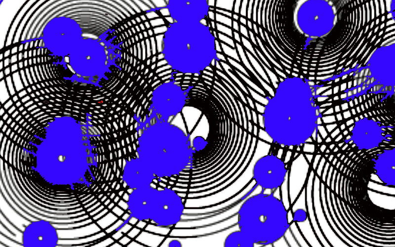 Abstract blue and black swirls