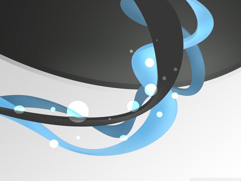 Abstract Blue and Black Swirls — Calm