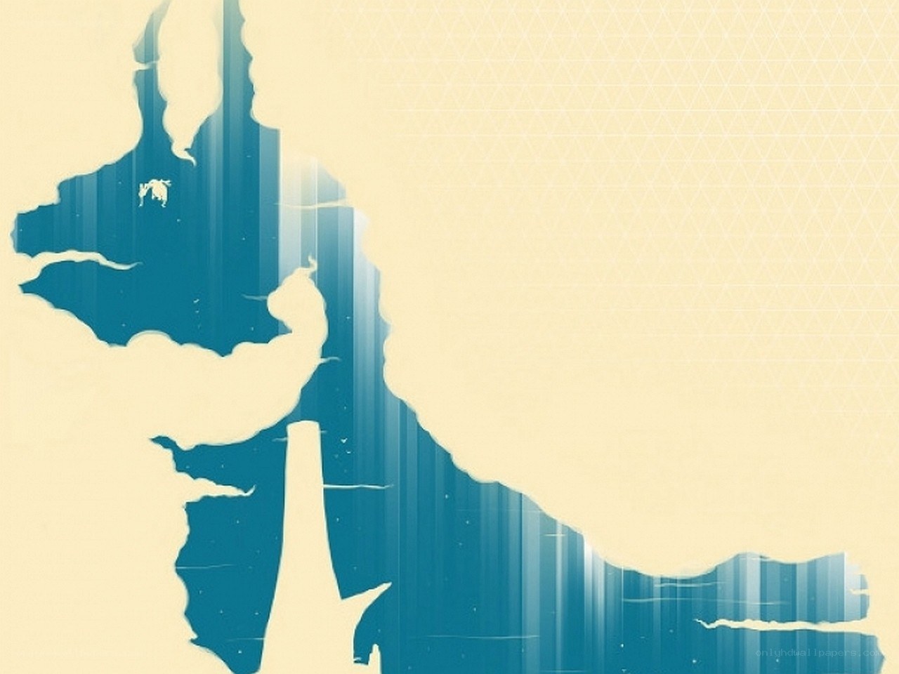 abstract blue and cream map design