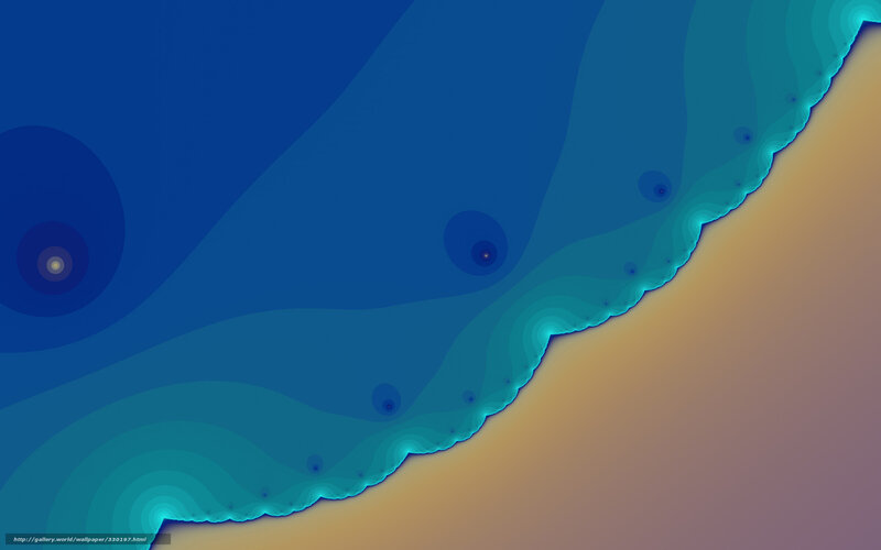 Abstract blue and gold fractal