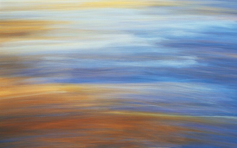 Abstract blue and gold motion