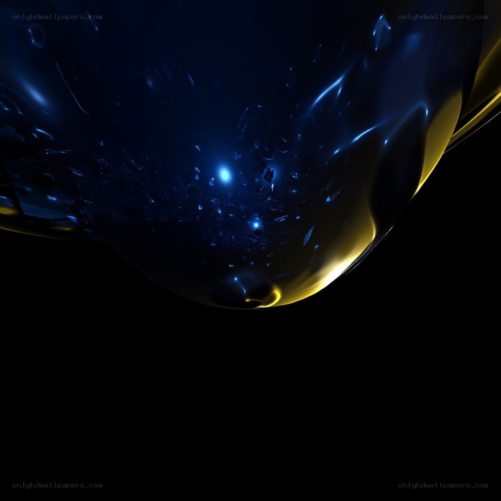 Abstract blue and gold sphere