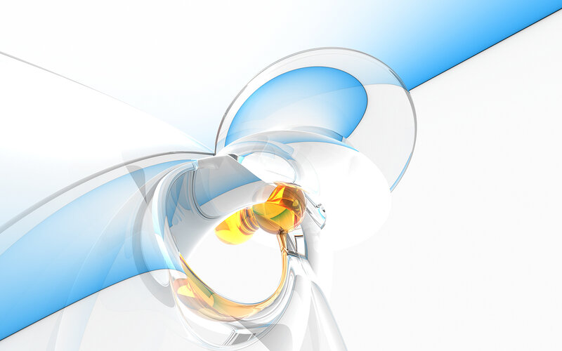 abstract blue and gold swirl