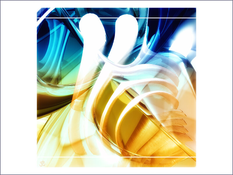 Abstract Blue and Gold Swirls — Dynamic