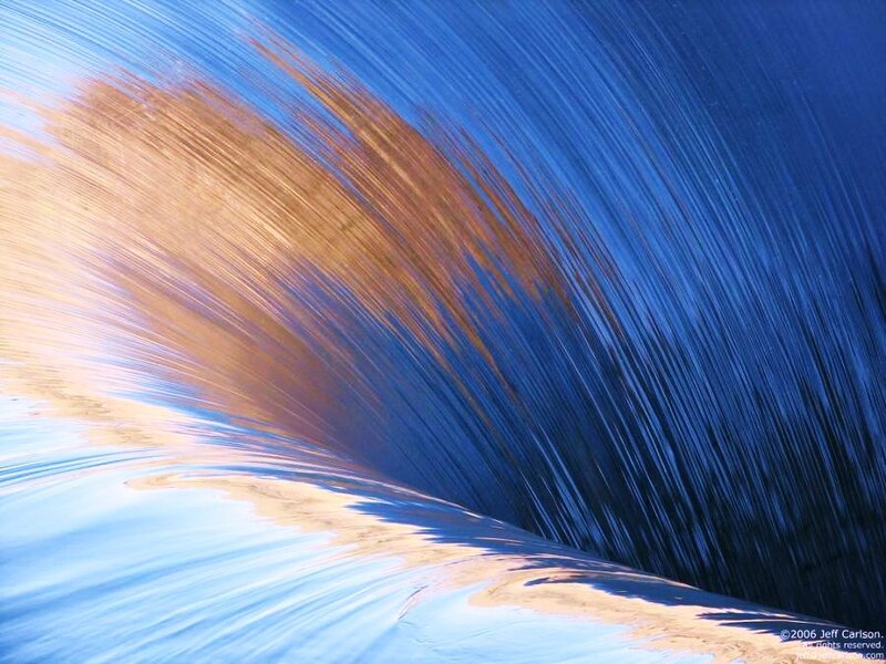 Abstract blue and gold wave