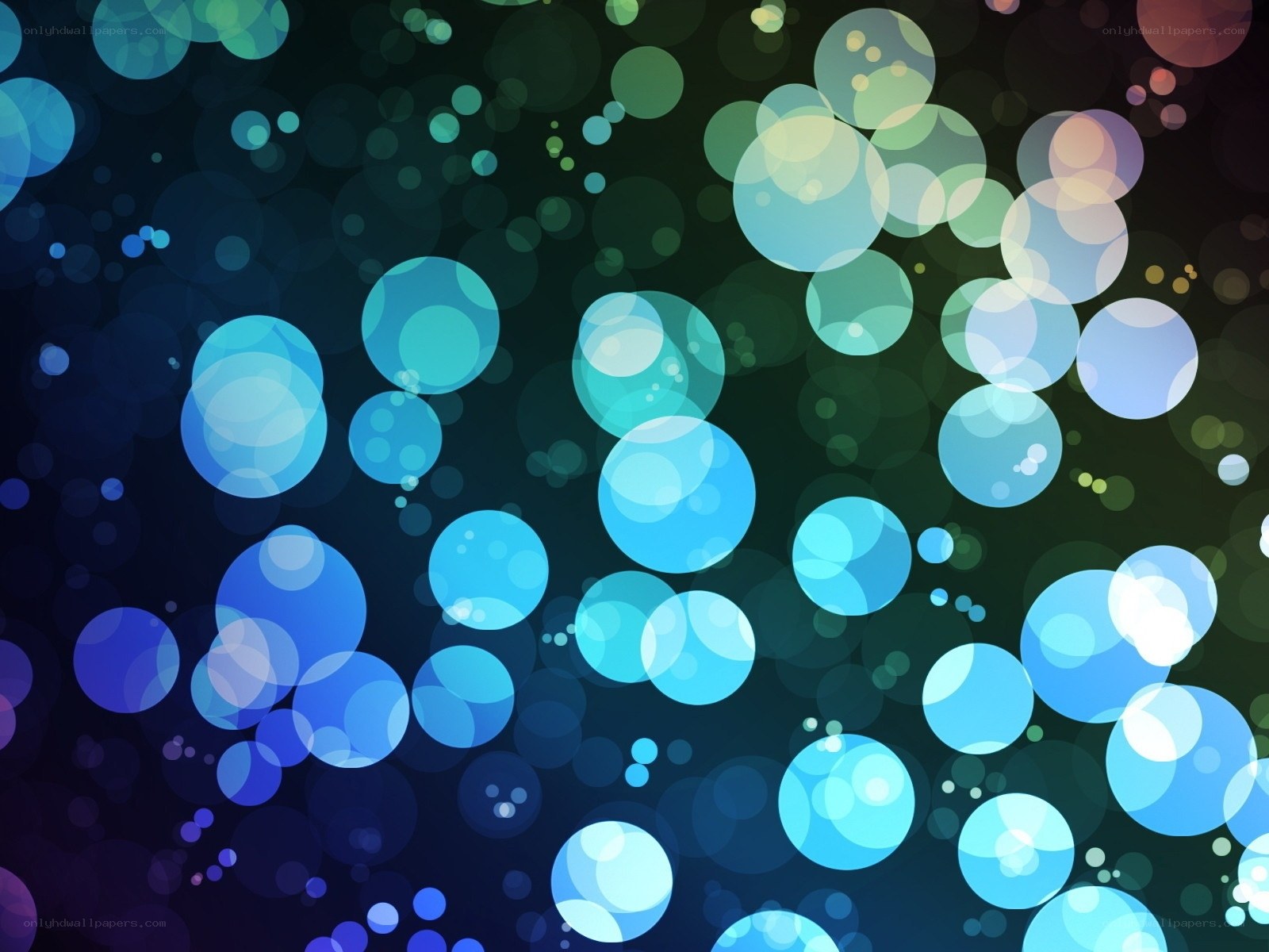 abstract blue and green bokeh