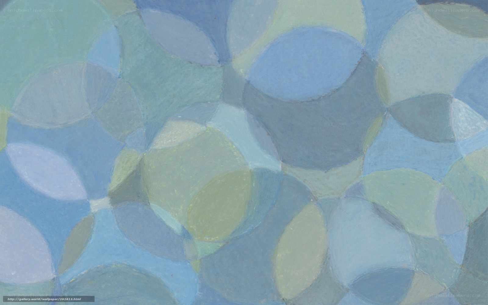 Abstract blue and green circles