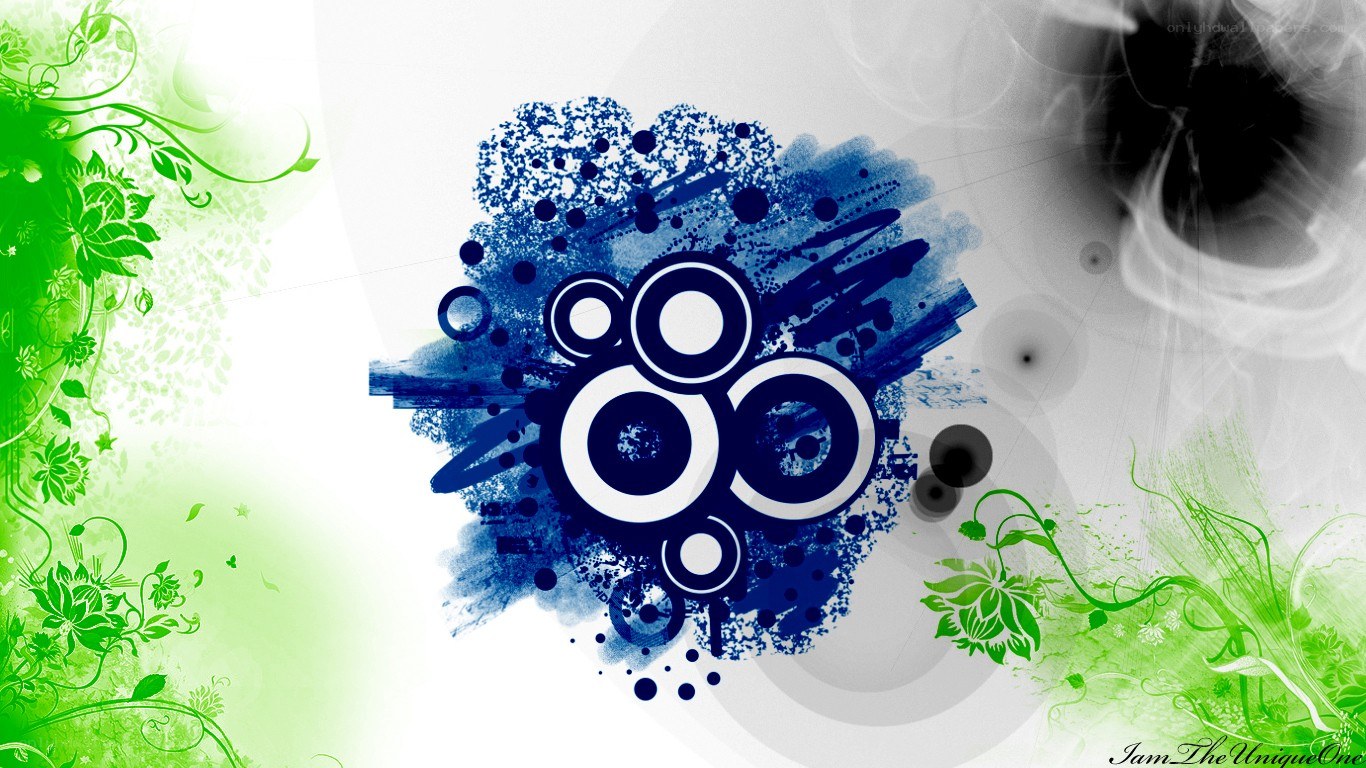 abstract blue and green design