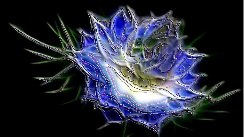 Abstract Blue and Green Form