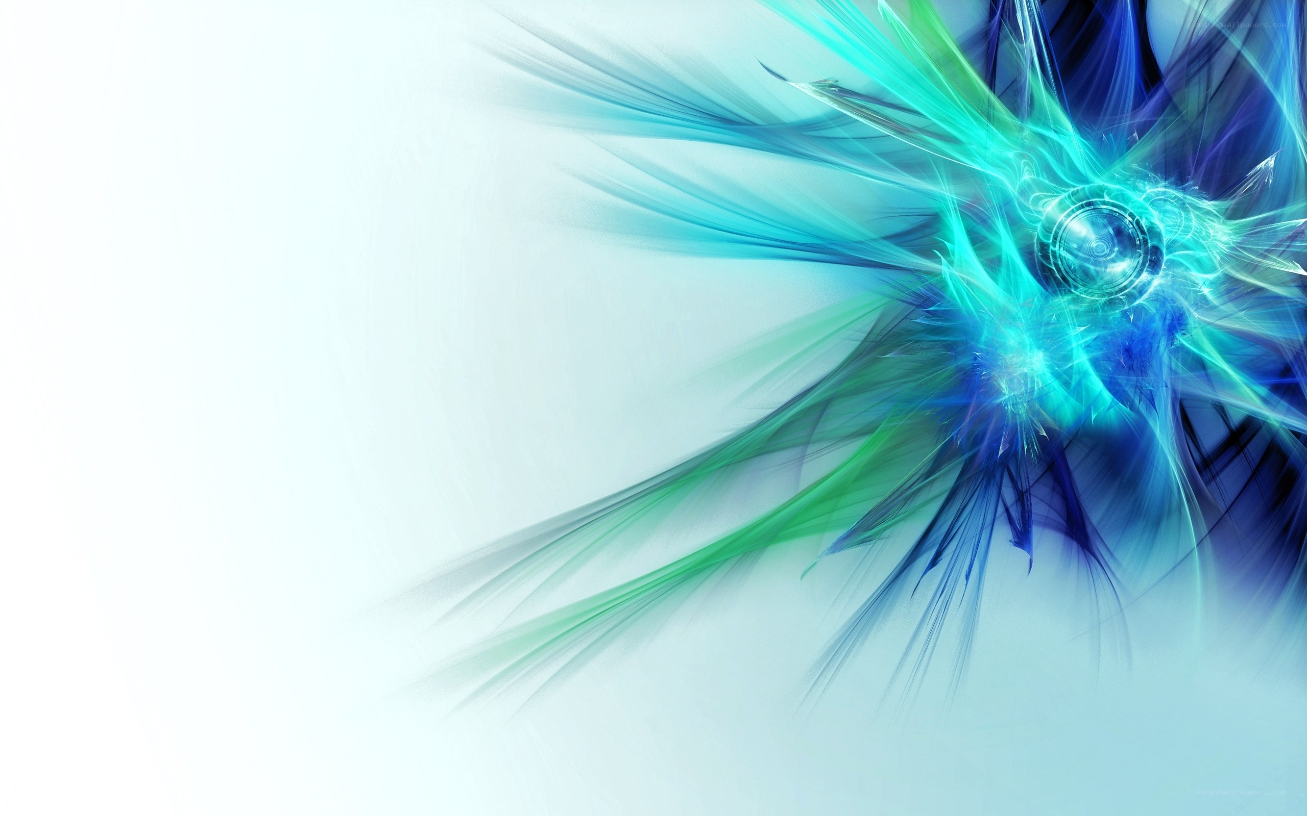 Abstract blue and green fractal design