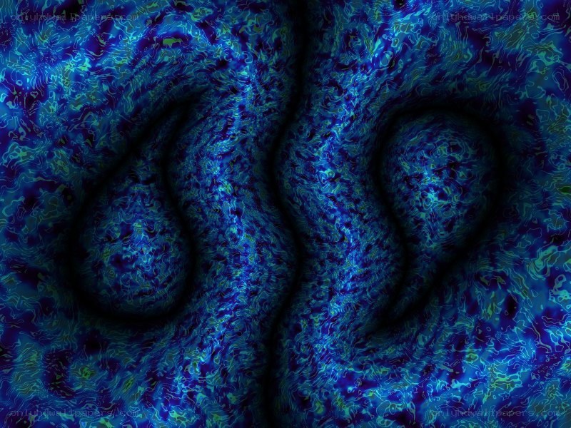 Abstract blue and green fractal pattern