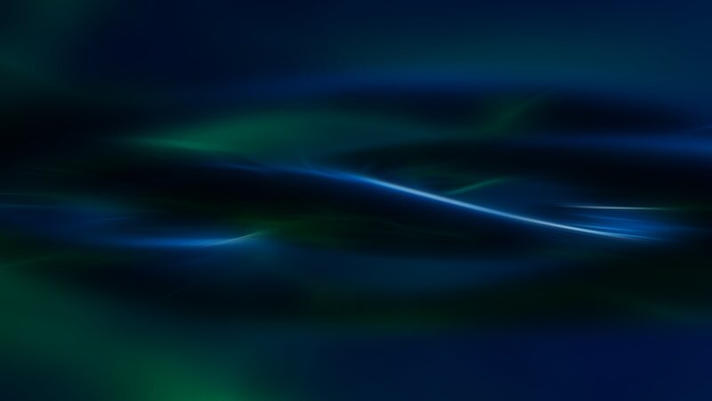 Abstract blue and green light streaks