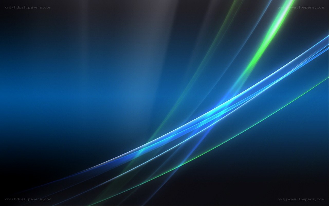Abstract blue and green light streaks