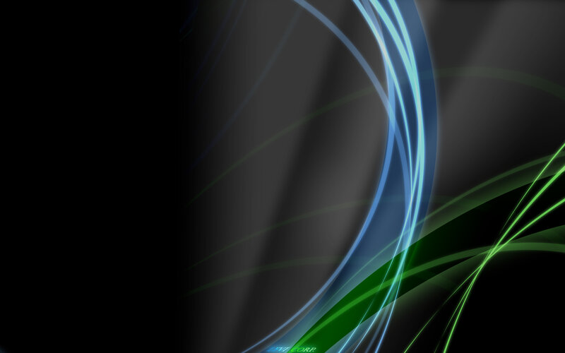 Abstract blue and green light waves