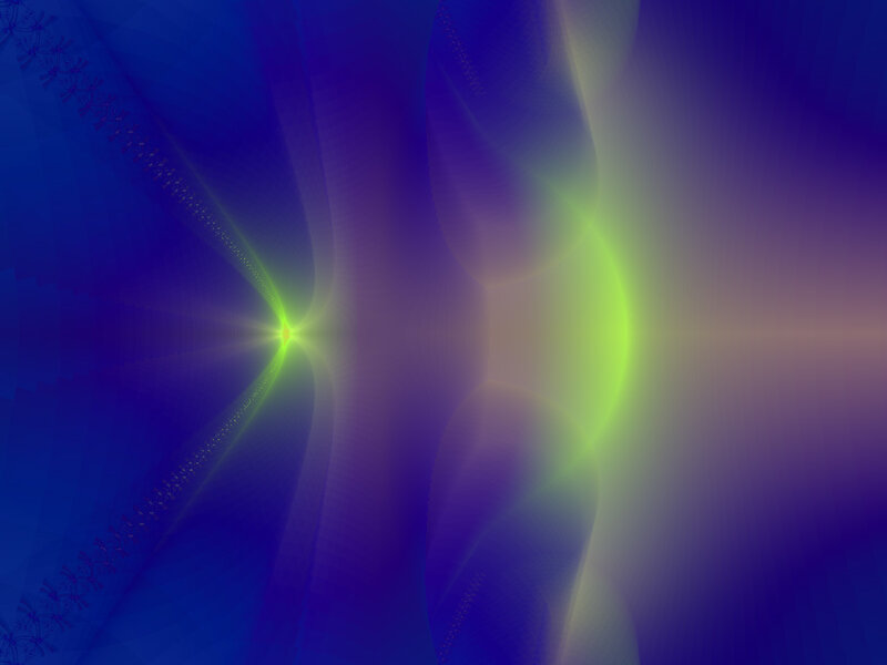 Abstract blue and green light waves