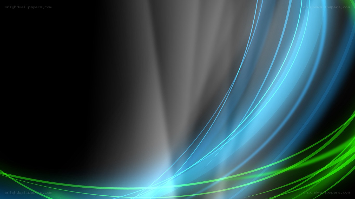 Abstract blue and green light waves
