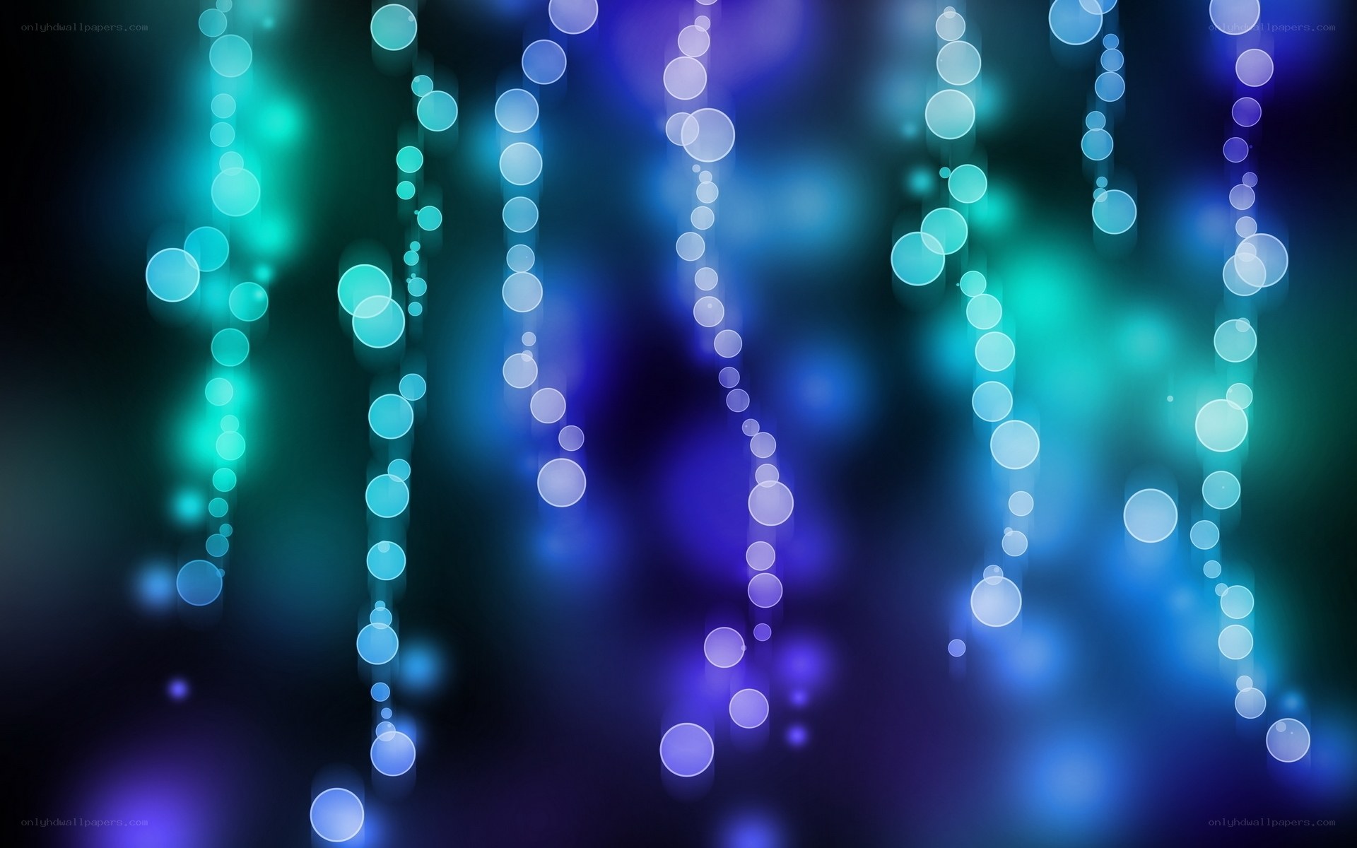 Abstract blue and green lights