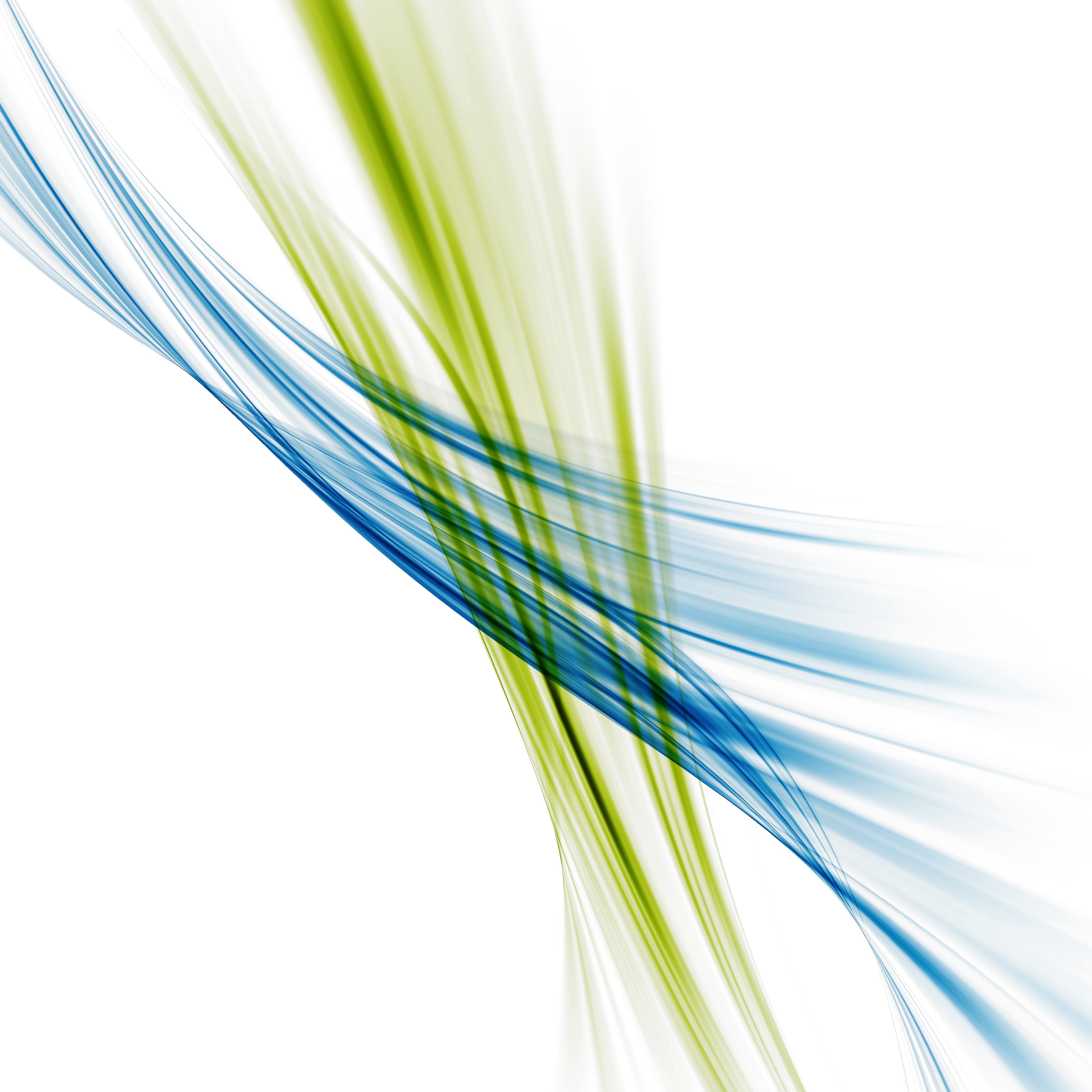 Abstract blue and green lines