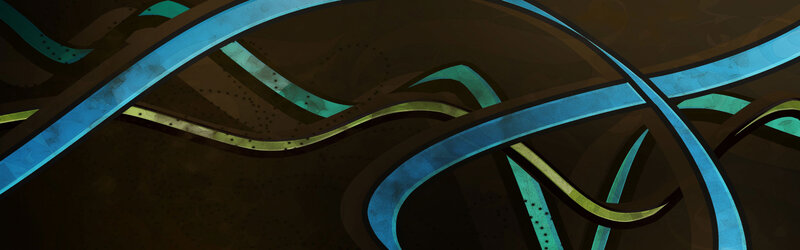 Abstract Blue and Green Lines — Calm