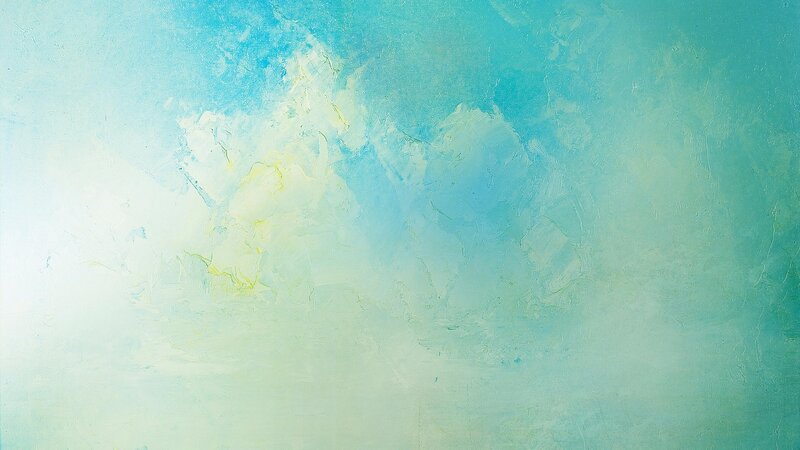 abstract blue and green painting