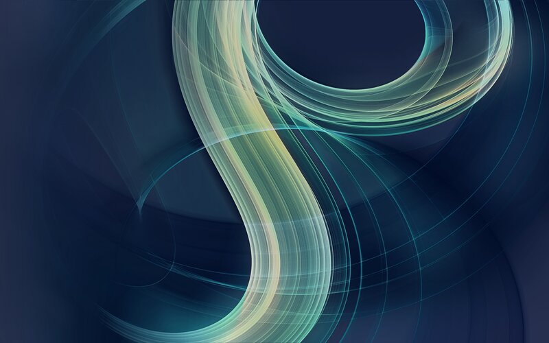 Abstract blue and green swirls