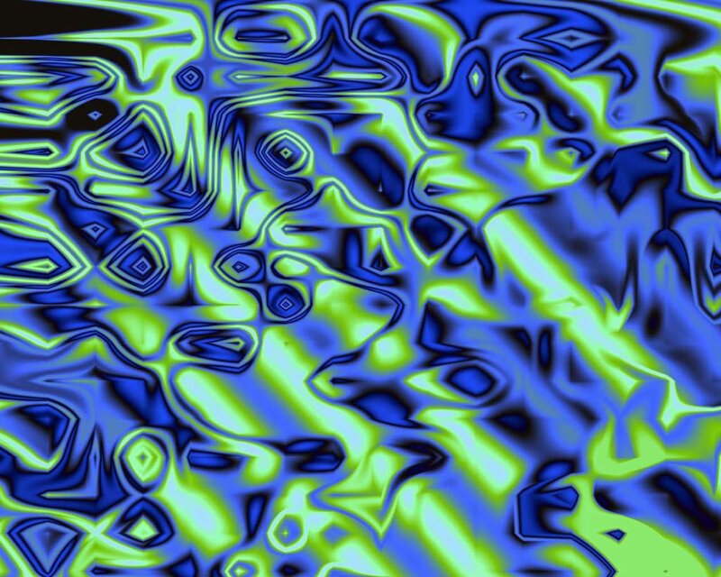 Abstract blue and green swirls