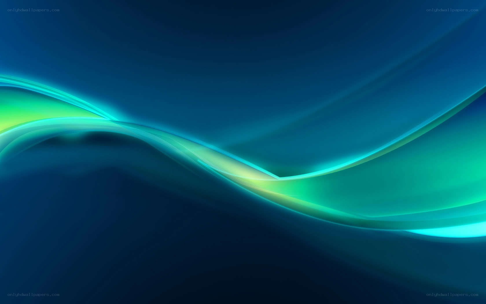 Abstract blue and green wave