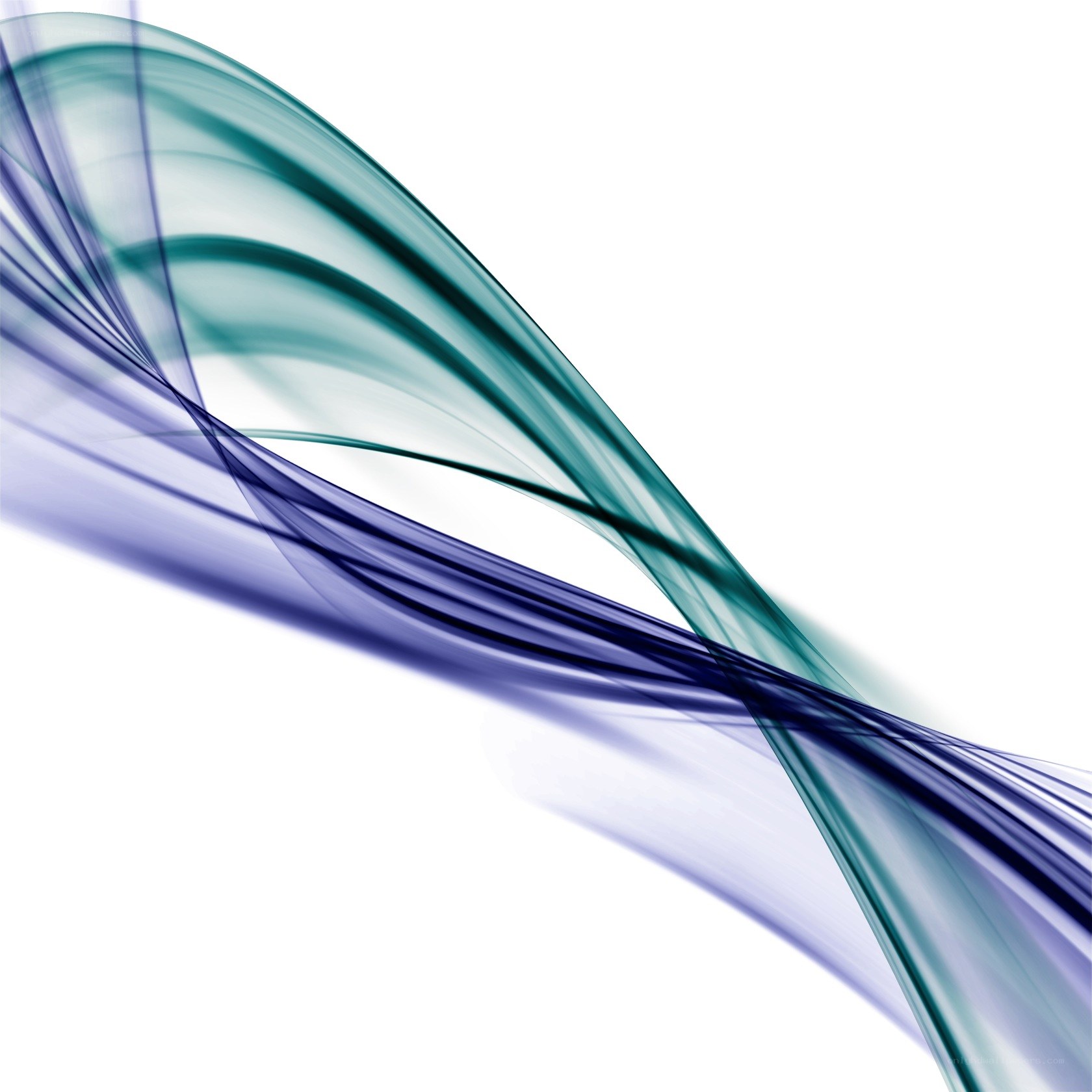 Abstract blue and green wave