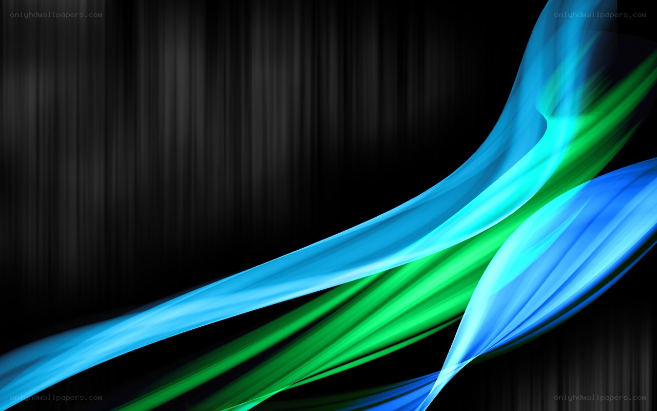 Abstract blue and green waves