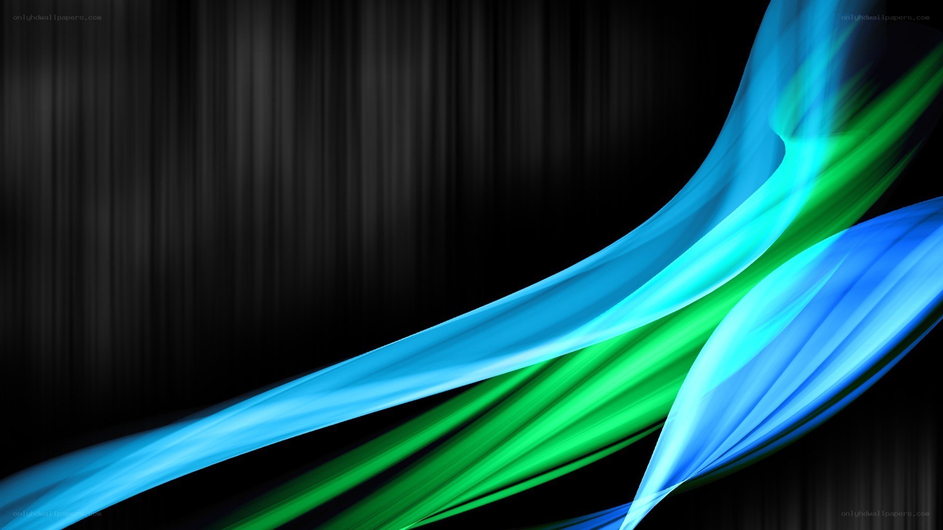 abstract blue and green waves