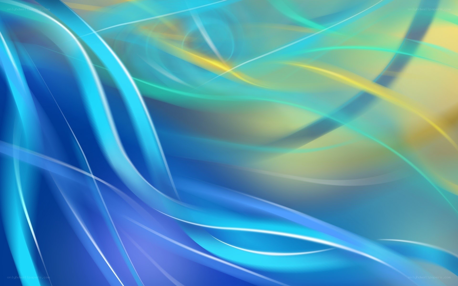Abstract blue and green waves