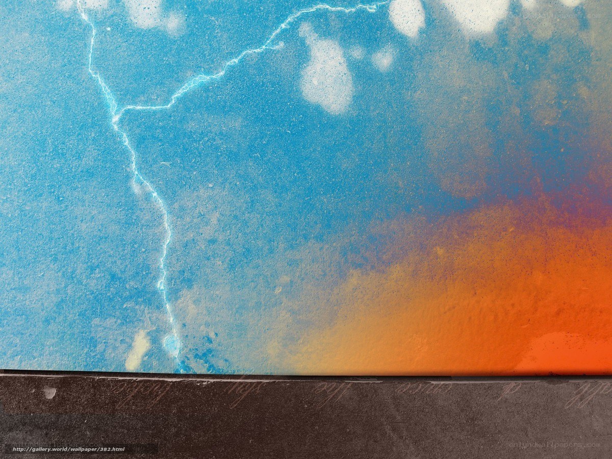 abstract blue and orange artwork