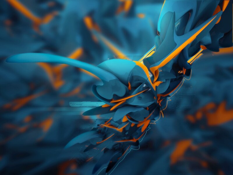 abstract blue and orange design
