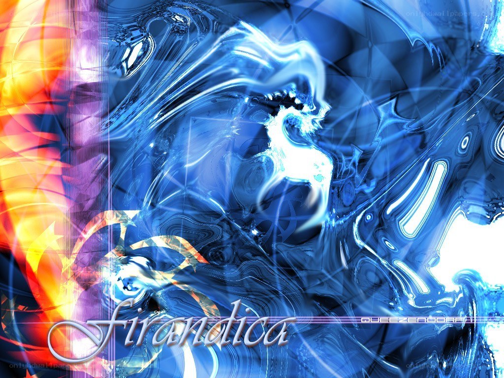 Abstract blue and orange digital art