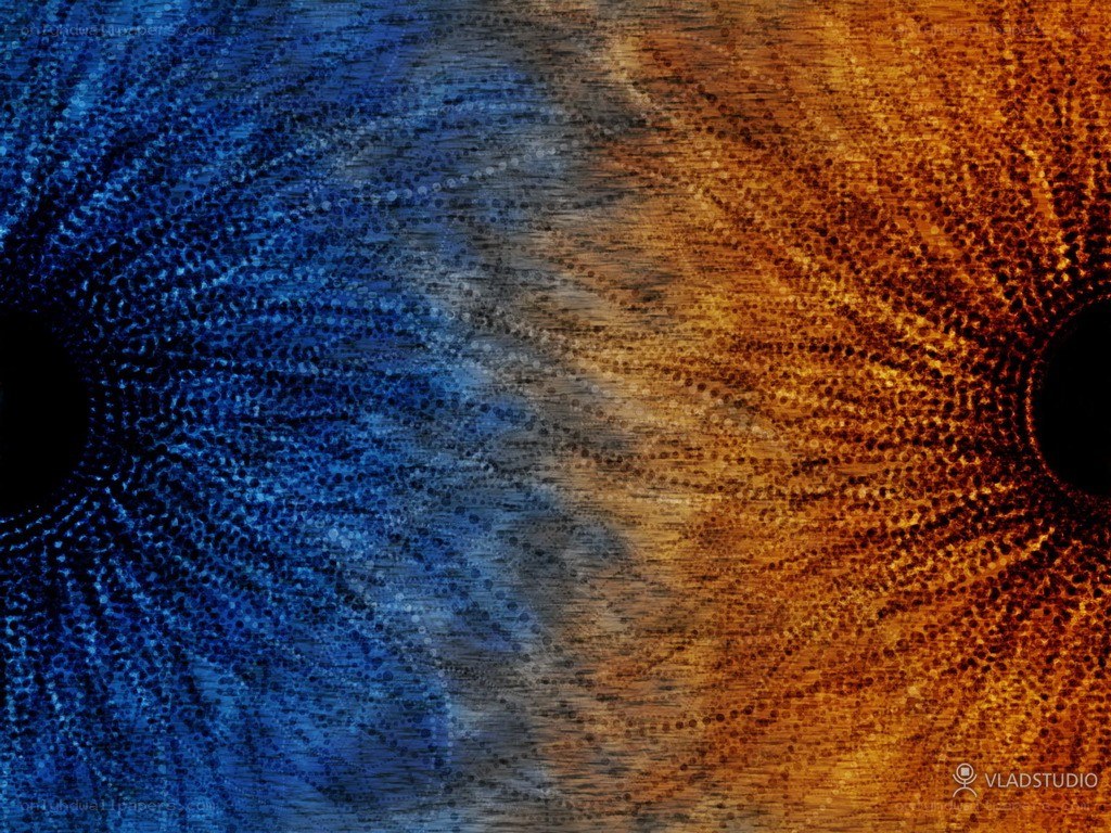 Abstract blue and orange pattern