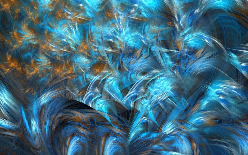 Abstract Blue and Orange Swirls — Dynamic
