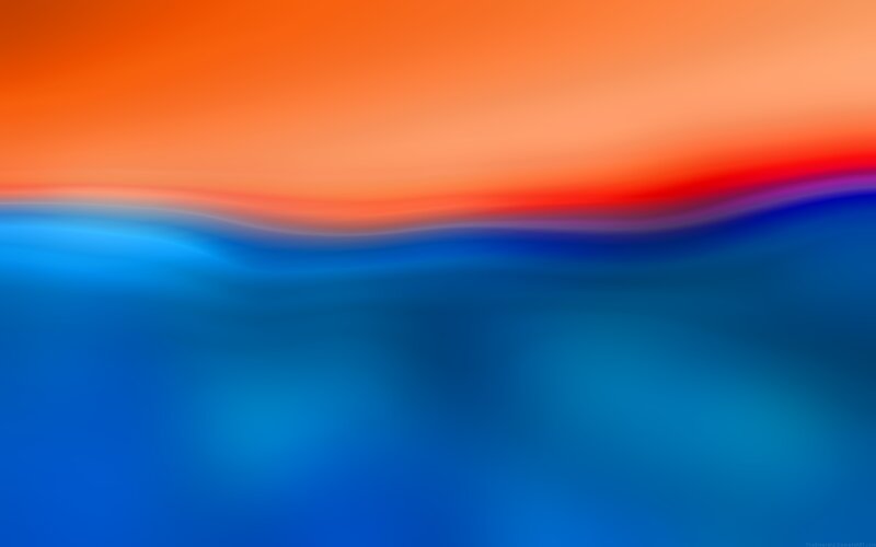 Abstract Blue and Orange Waves — Calm