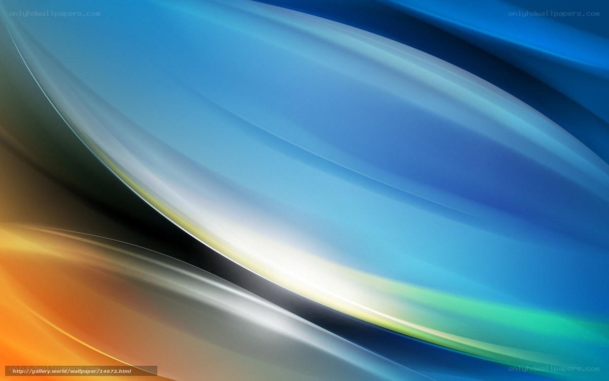 Abstract blue and orange waves
