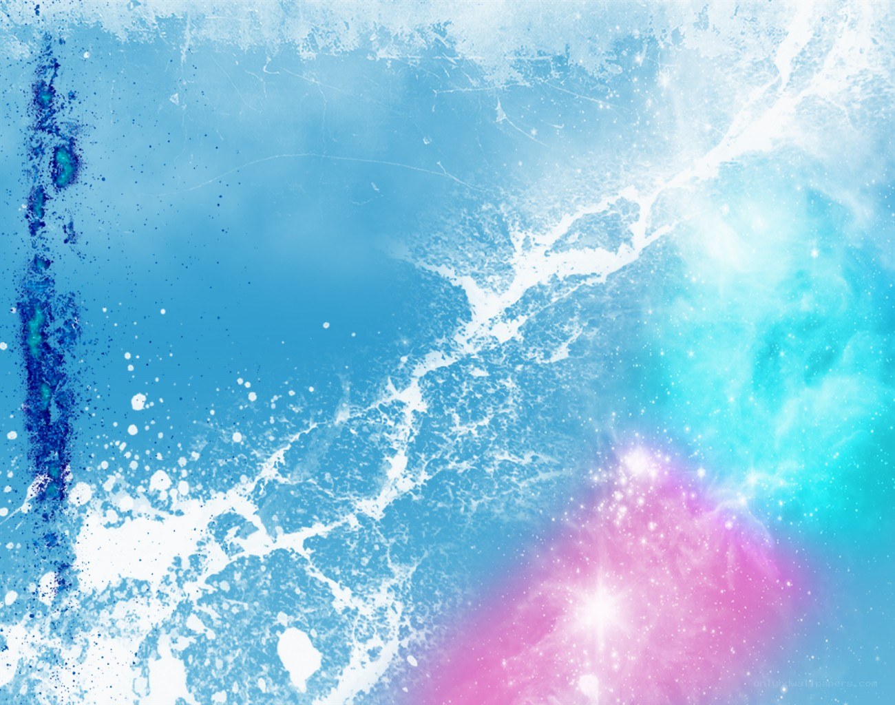 abstract blue and pink nebula