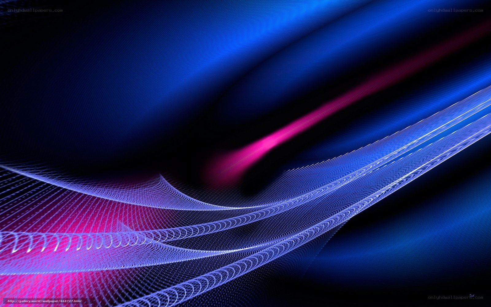 Abstract blue and pink wave