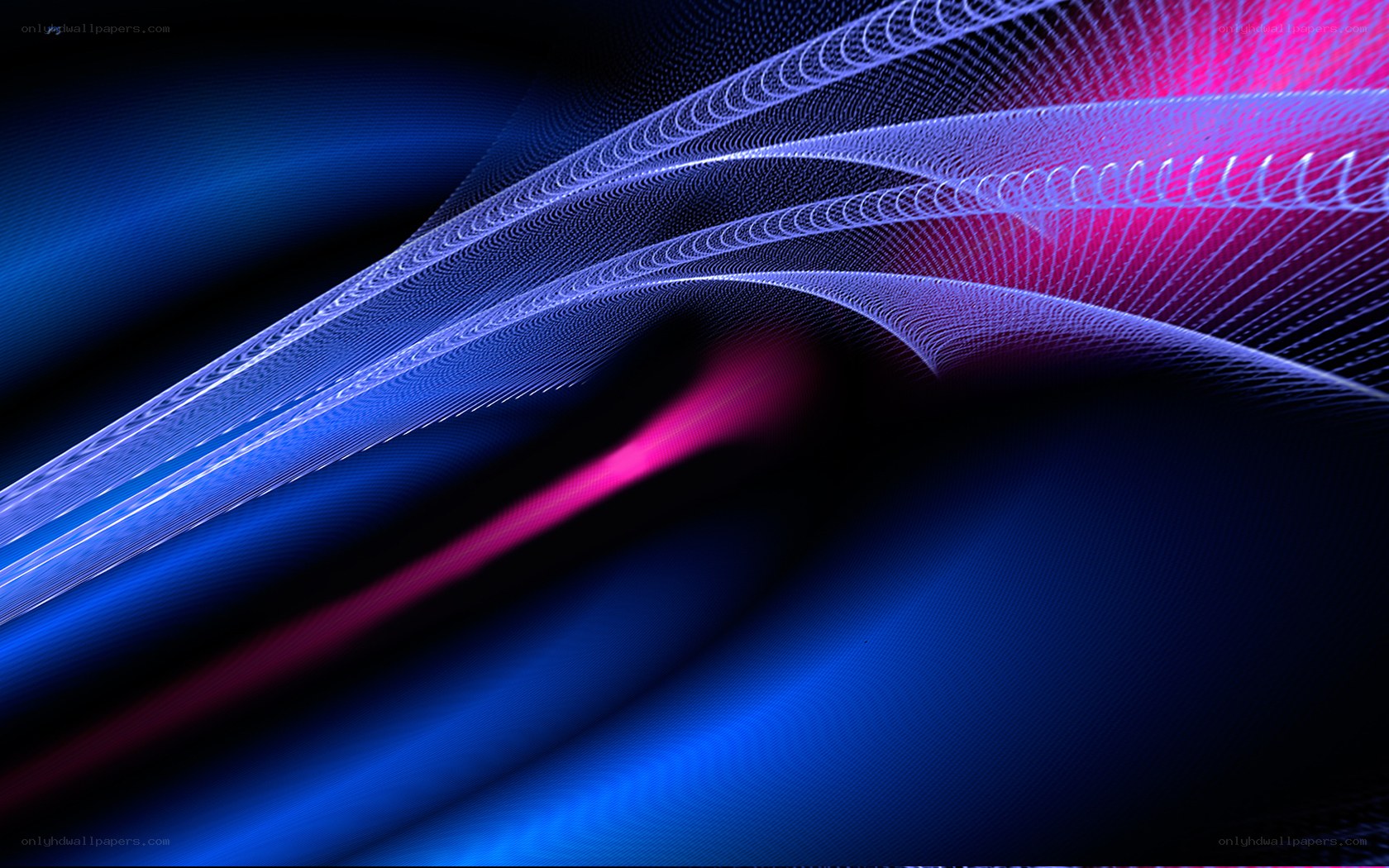 Abstract blue and pink wave