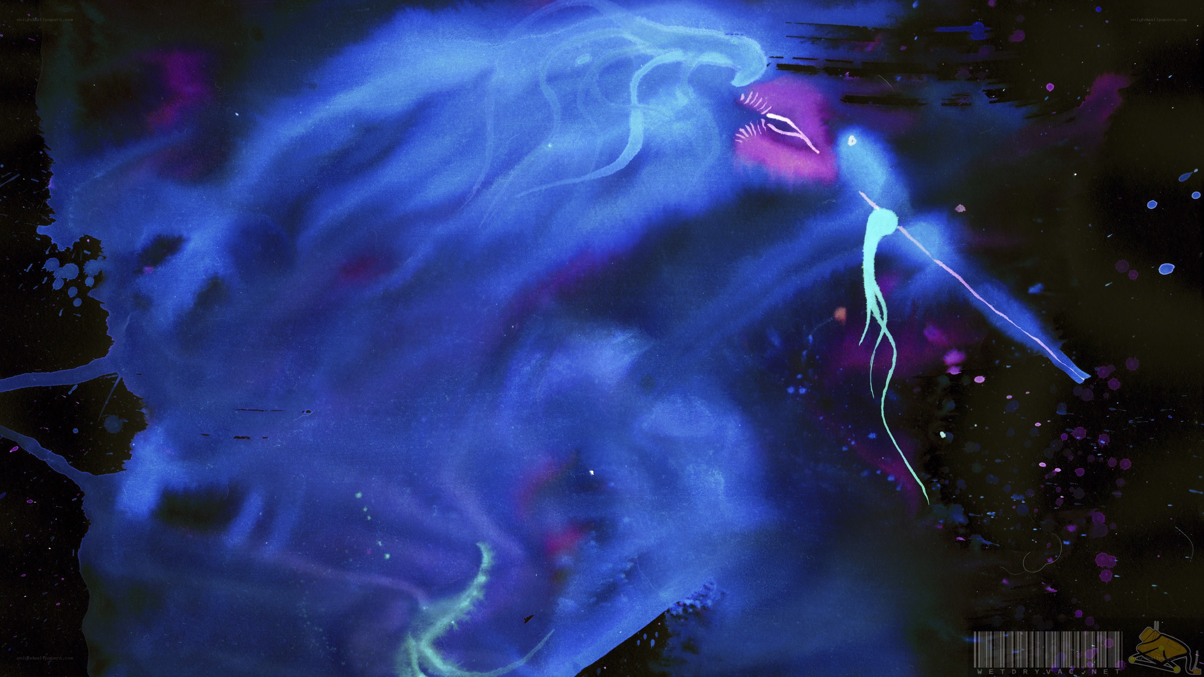 abstract blue and purple artwork