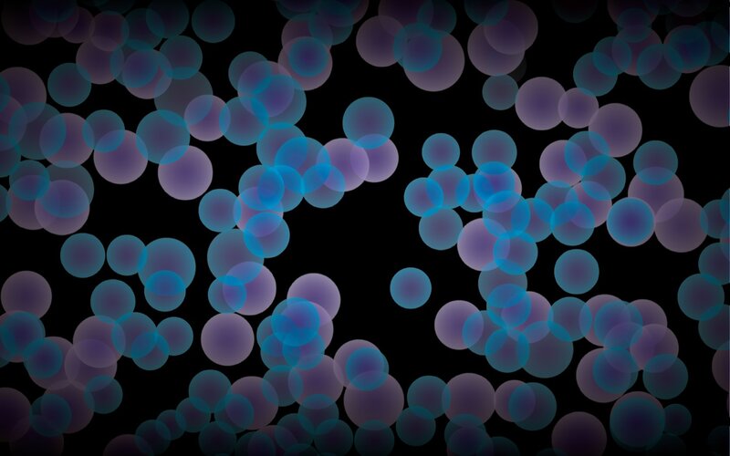 abstract blue and purple circles