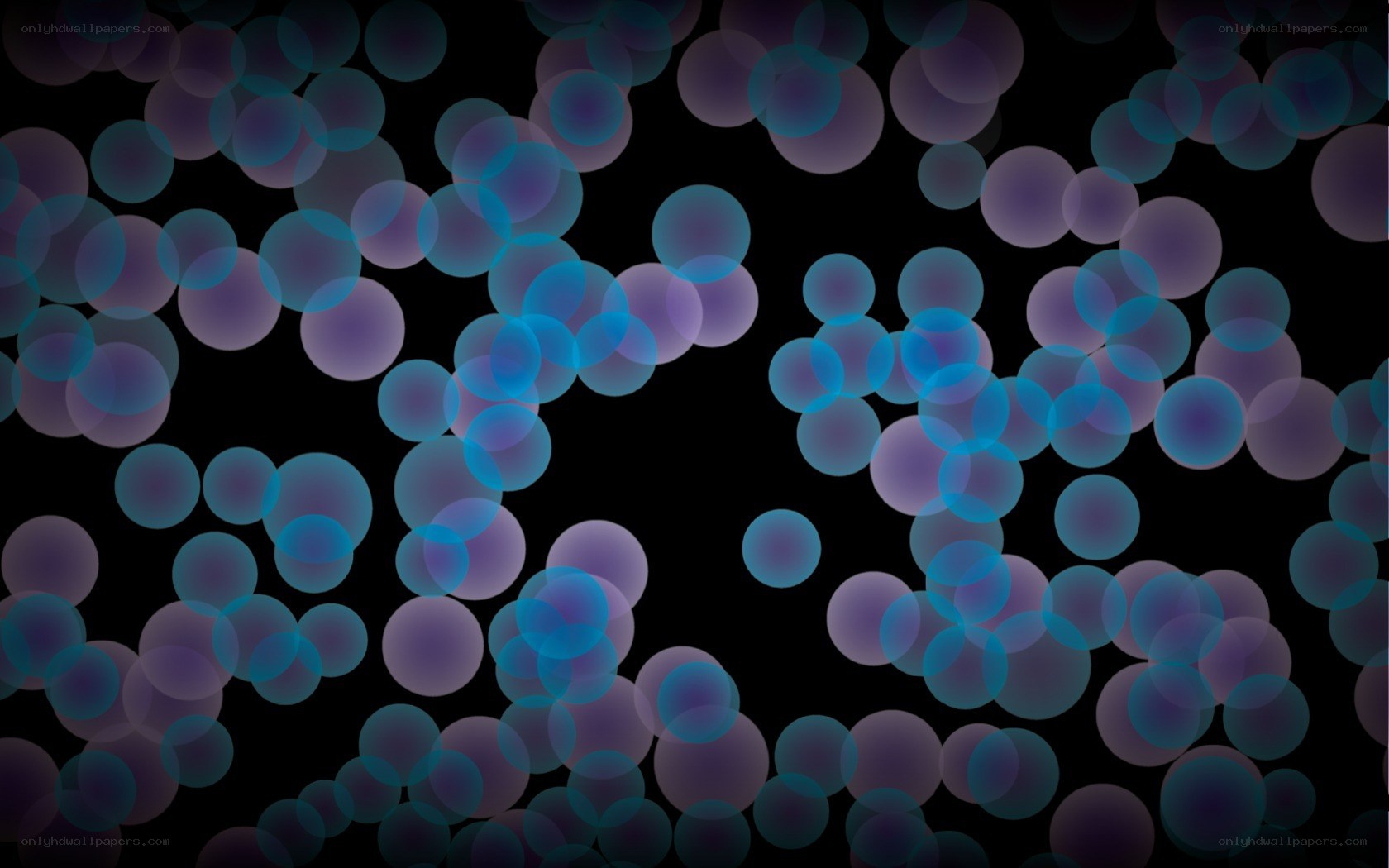 abstract blue and purple circles