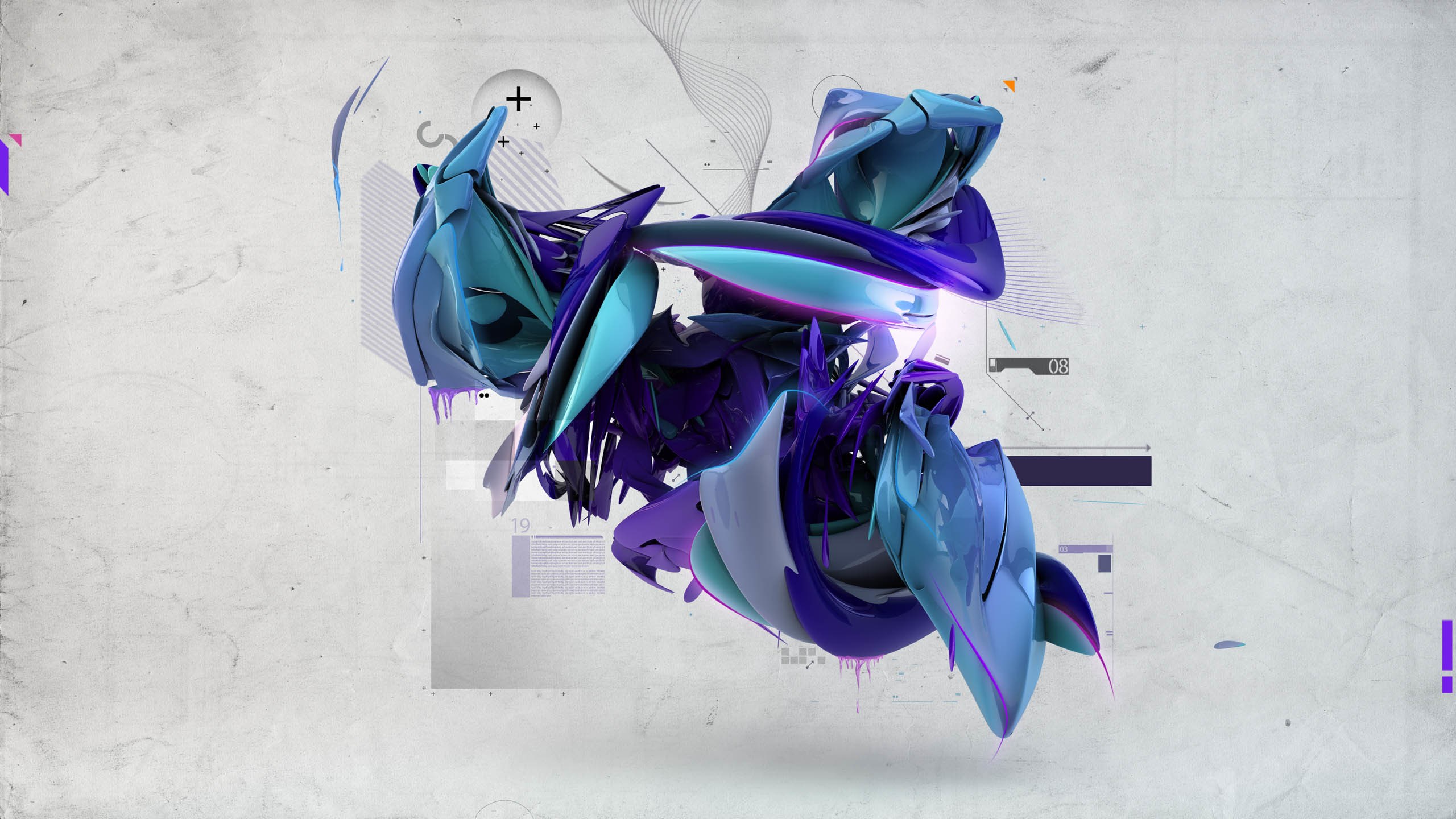 abstract blue and purple design