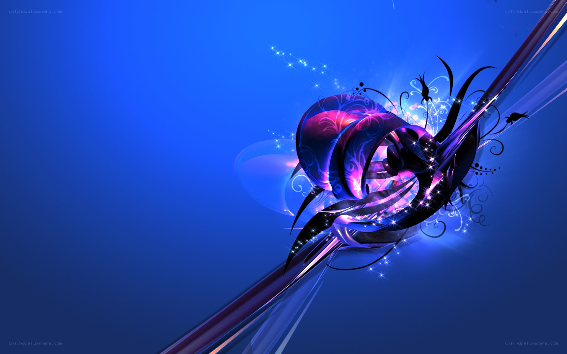 abstract blue and purple design