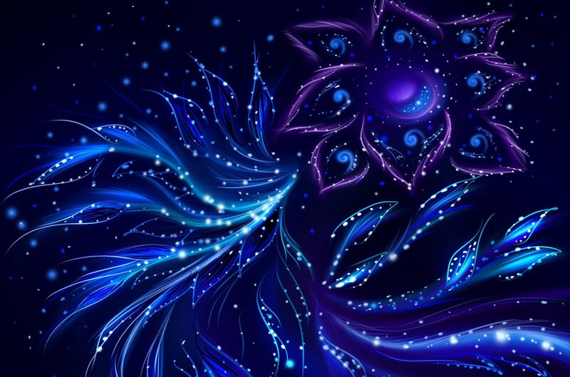 Abstract Blue and Purple Design — Cosmic